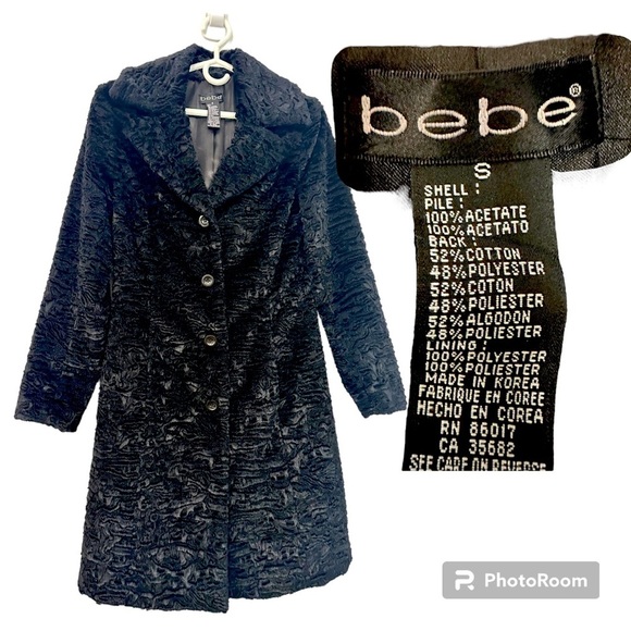 VINTAGE 90’s/Y2K faux Persian shearling BEBE 
Coat size Small
Satin lined 
EUC - Picture 1 of 14
